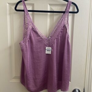 Free People purple lavender satin style tank